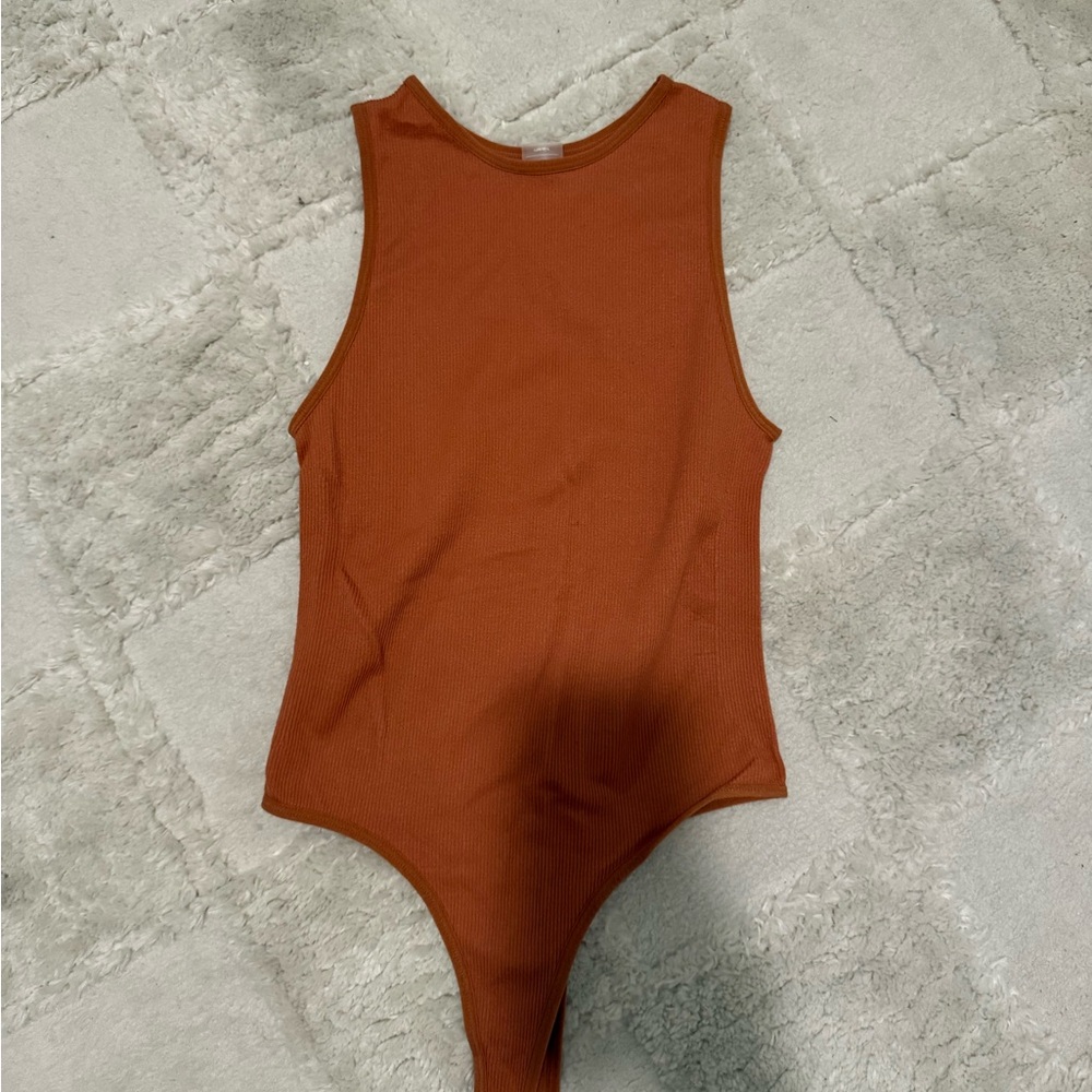 Women's Sleeveless Rust Bodysuit